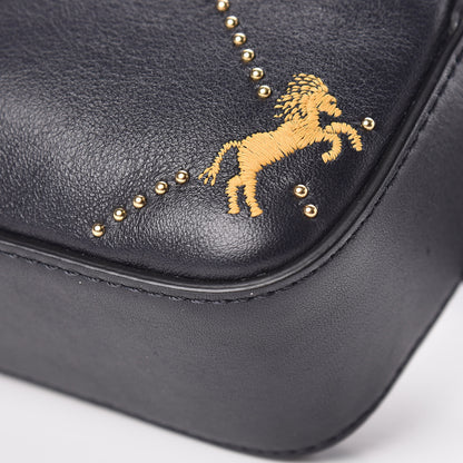 Chloe Smooth Calfskin Little Horses Embroidered Signature Belt Bag Full Blue 9 of 9