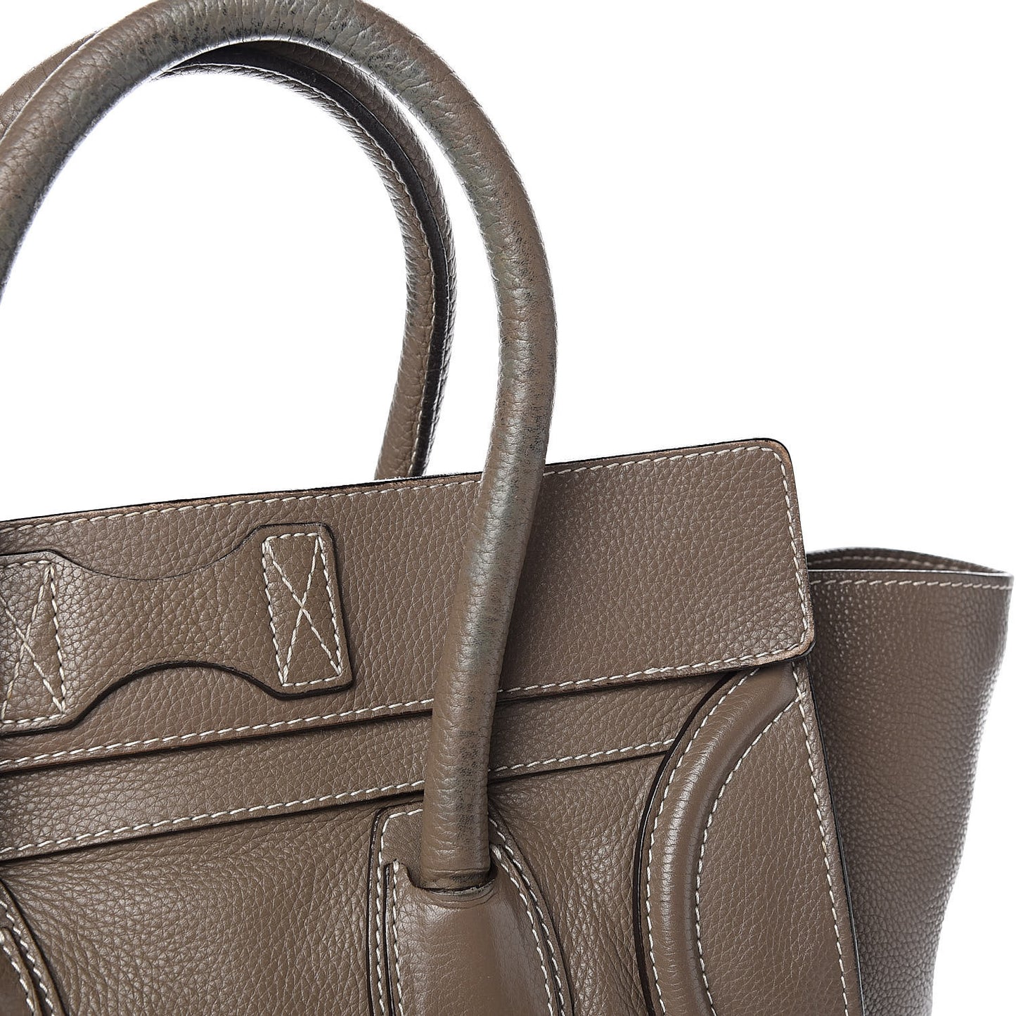 Drummed Calfskin Mini Luggage Souris