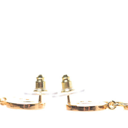 Chanel Metal Large Paris Button Earrings Gold 3 of 5