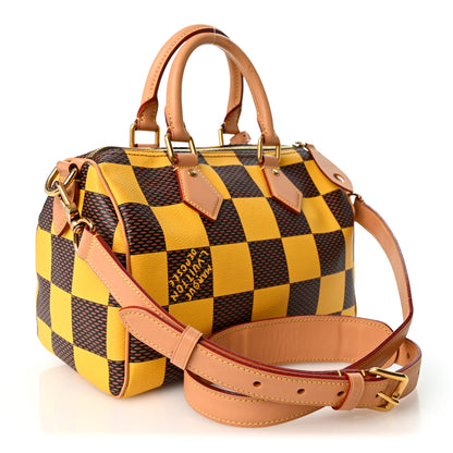 Louis Vuitton Damier Pop Speedy Bandouliere 25 Jaune Mat 3 of 11