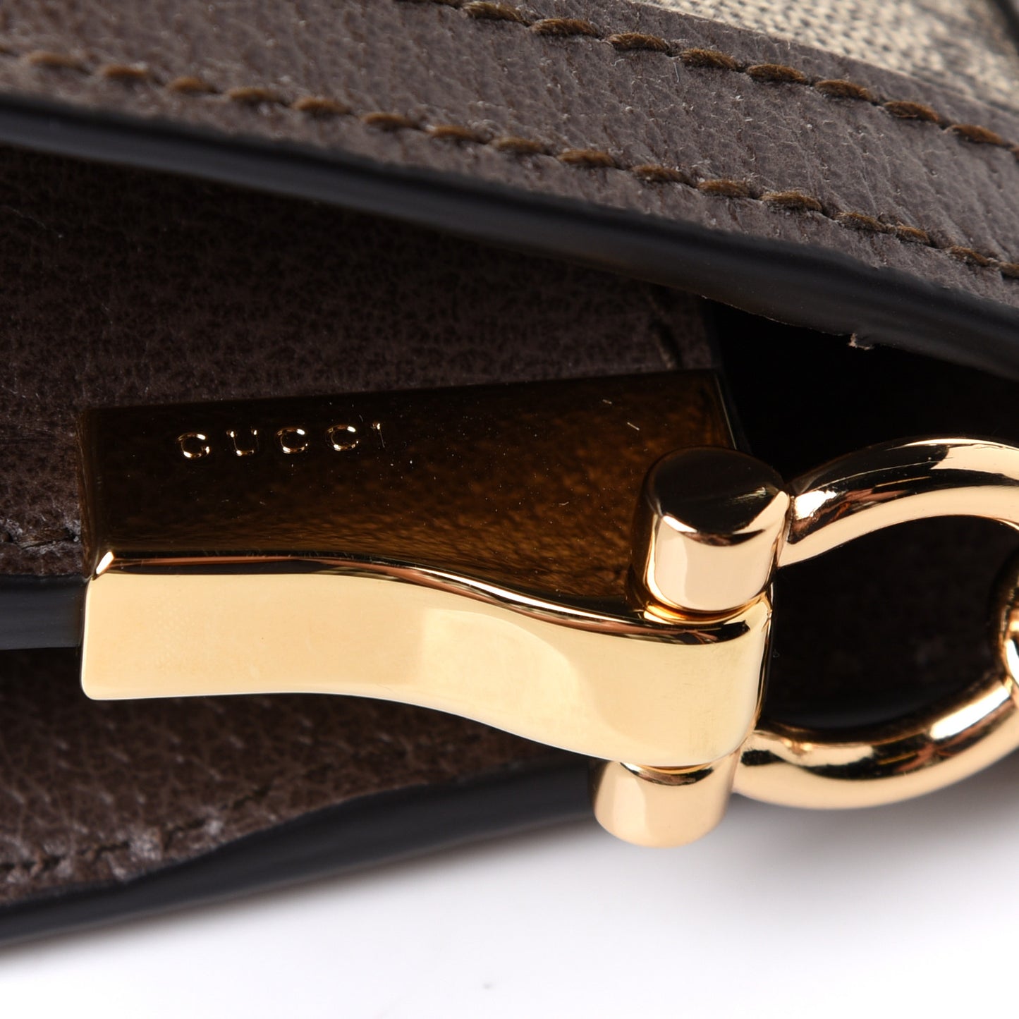 GG Supreme Monogram Web Small Ophidia Chain Shoulder Bag Brown