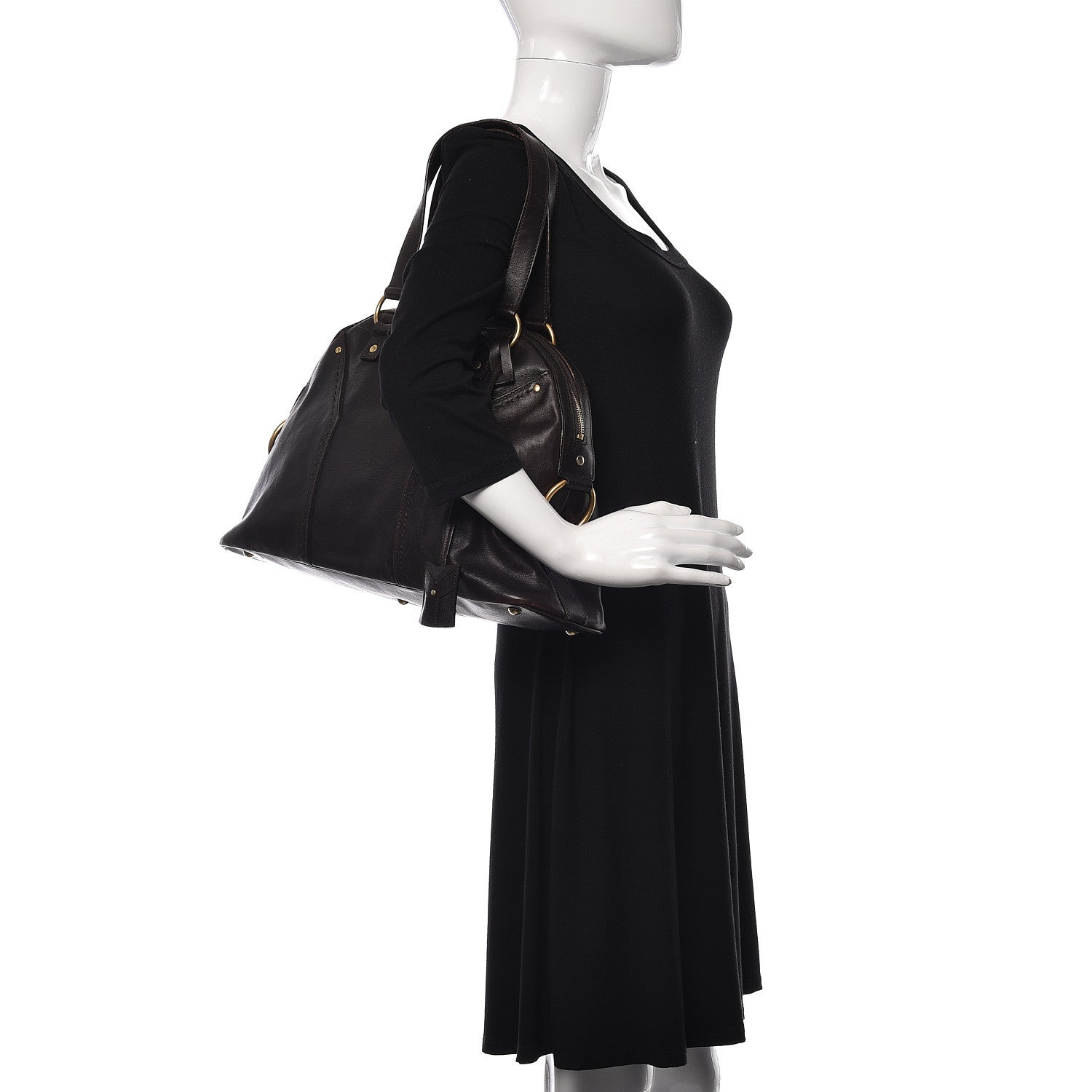 Saint Laurent Calfskin Large Muse Brown 2 of 21