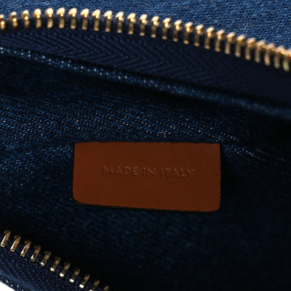 Celine Denim Ava Shoulder Bag Navy Tan 7 of 11