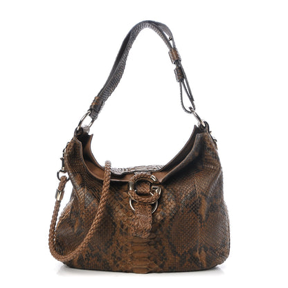 Gucci Python Medium G Wave Shoulder Bag Caramel 1 of 8