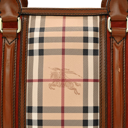 Burberry Haymarket Check Medium Alchester Bowling Bag Brown 9 of 14