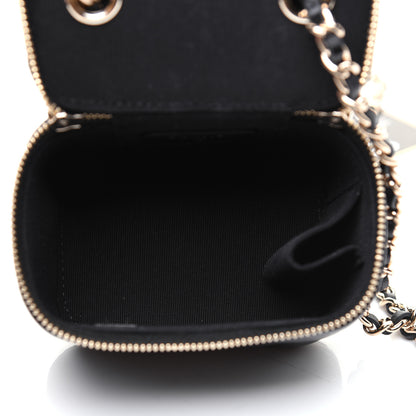 Chanel Lambskin Quilted My Chanel Lady Vanity Case With Chain Black 5 of 14