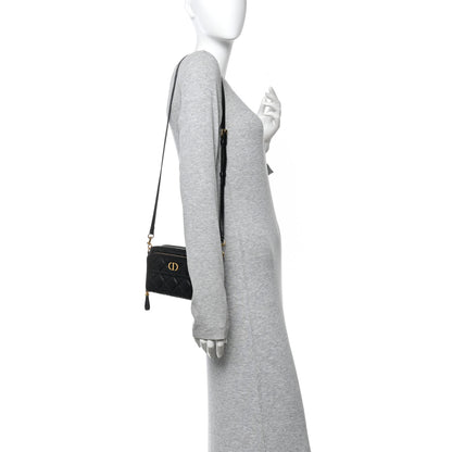Christian Dior Supple Calfskin Caro Double Pouch Black 3 of 14