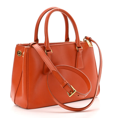 Prada Saffiano Lux Galleria Double Zip Tote Papaya 3 of 11