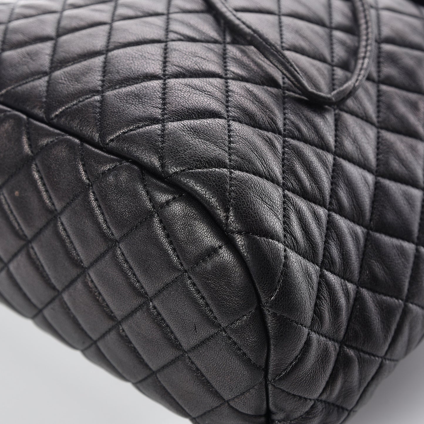 Calfskin Quilted Large Urban Spirit Backpack Black