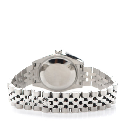 Rolex Stainless Steel 18K White Gold 31mm Oyster Perpetual Datejust Watch Dark Rhodium Floral 178274 3 of 6