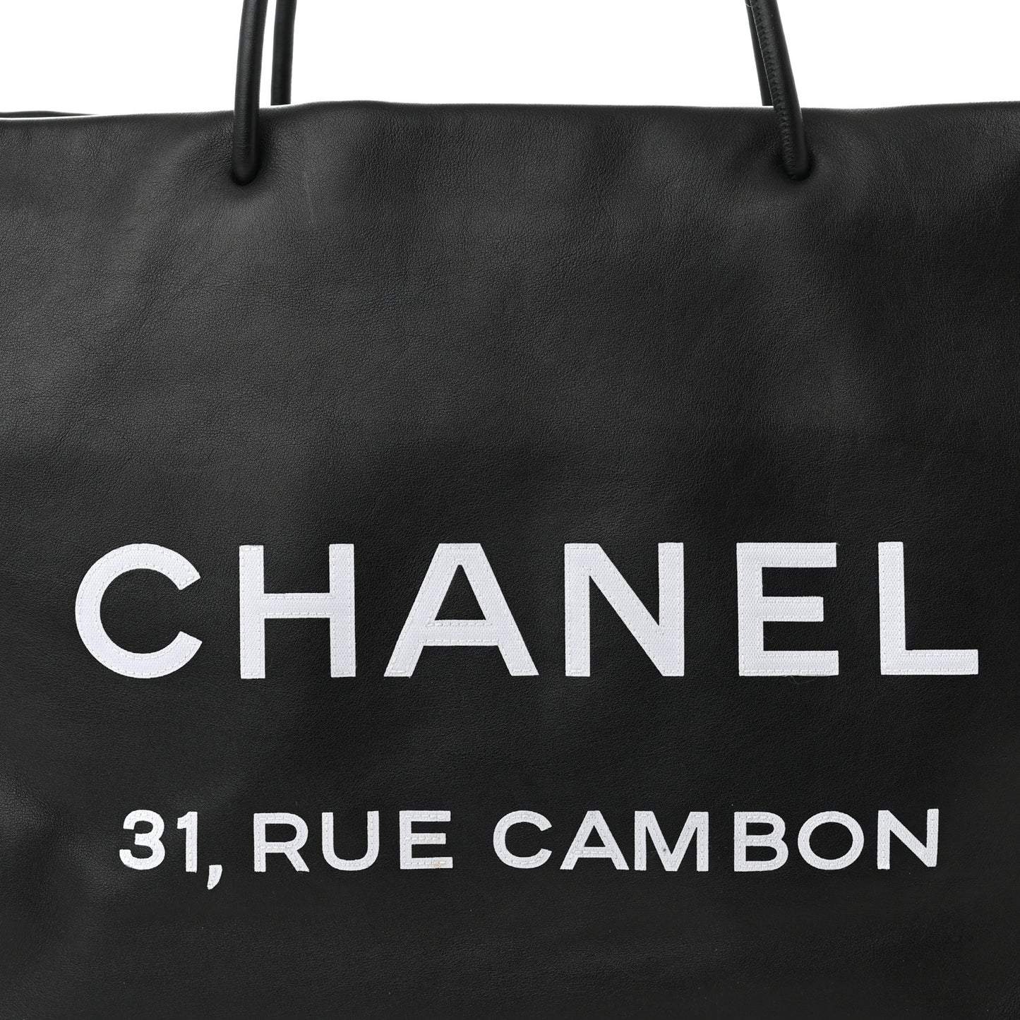 Calfskin Large Essential 31 Rue Cambon Tote Black