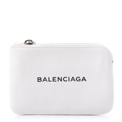 Balenciaga Calfskin XS Everyday Zip Coin Pouch White 1 of 8