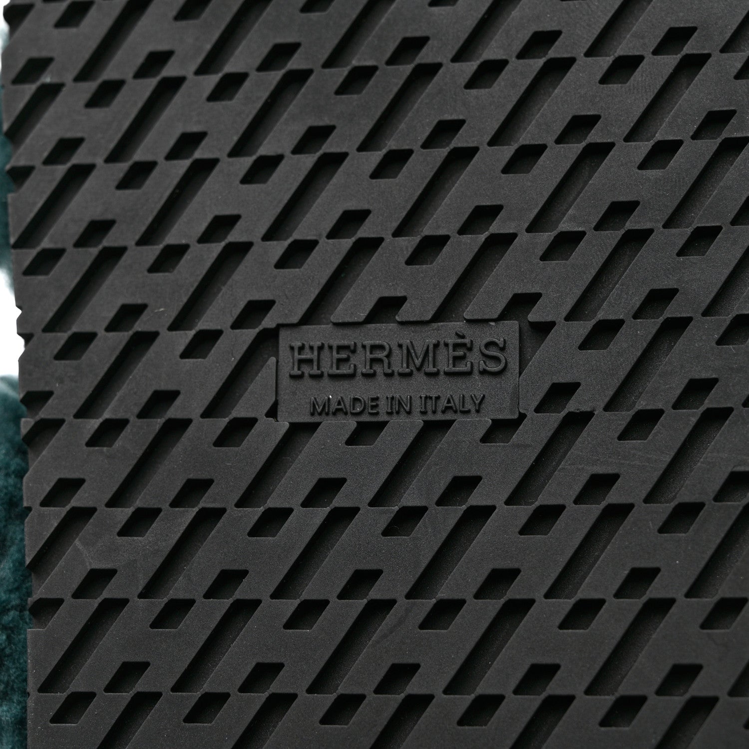 Hermes Woolskin Womens Chypre Sandals 36.5 Vert Anglais 8 of 10