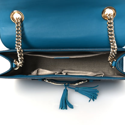 Gucci Soft Microguccissima Medium Emily Chain Shoulder Bag Deep Cobalt 4 of 10