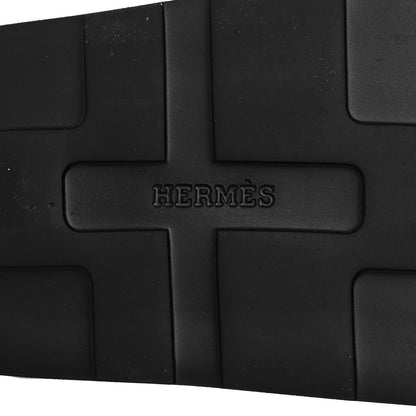 Hermes Calfskin Womens Enid Sandals 38 Black 6 of 8