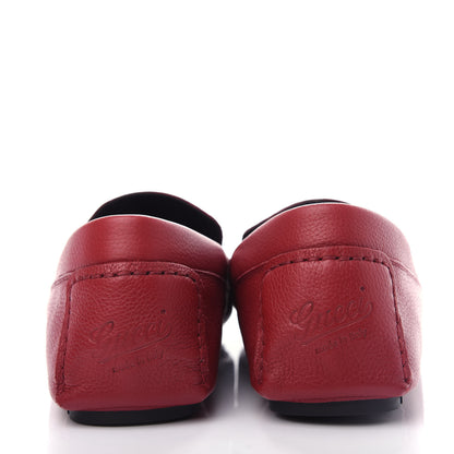 Gucci Calfskin Web Mens Driver Loafers 9 Red 7 of 11