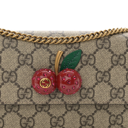 Gucci GG Supreme Monogram Mini Cherry Chain Bag 7 of 10