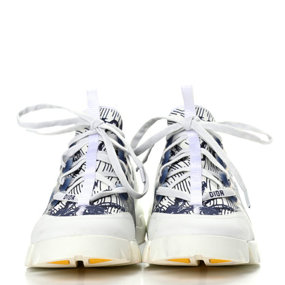 Christian Dior Technical Fabric Tie & Dior Print Womens D-Connect Sneakers 37.5 Denim 2 of 12