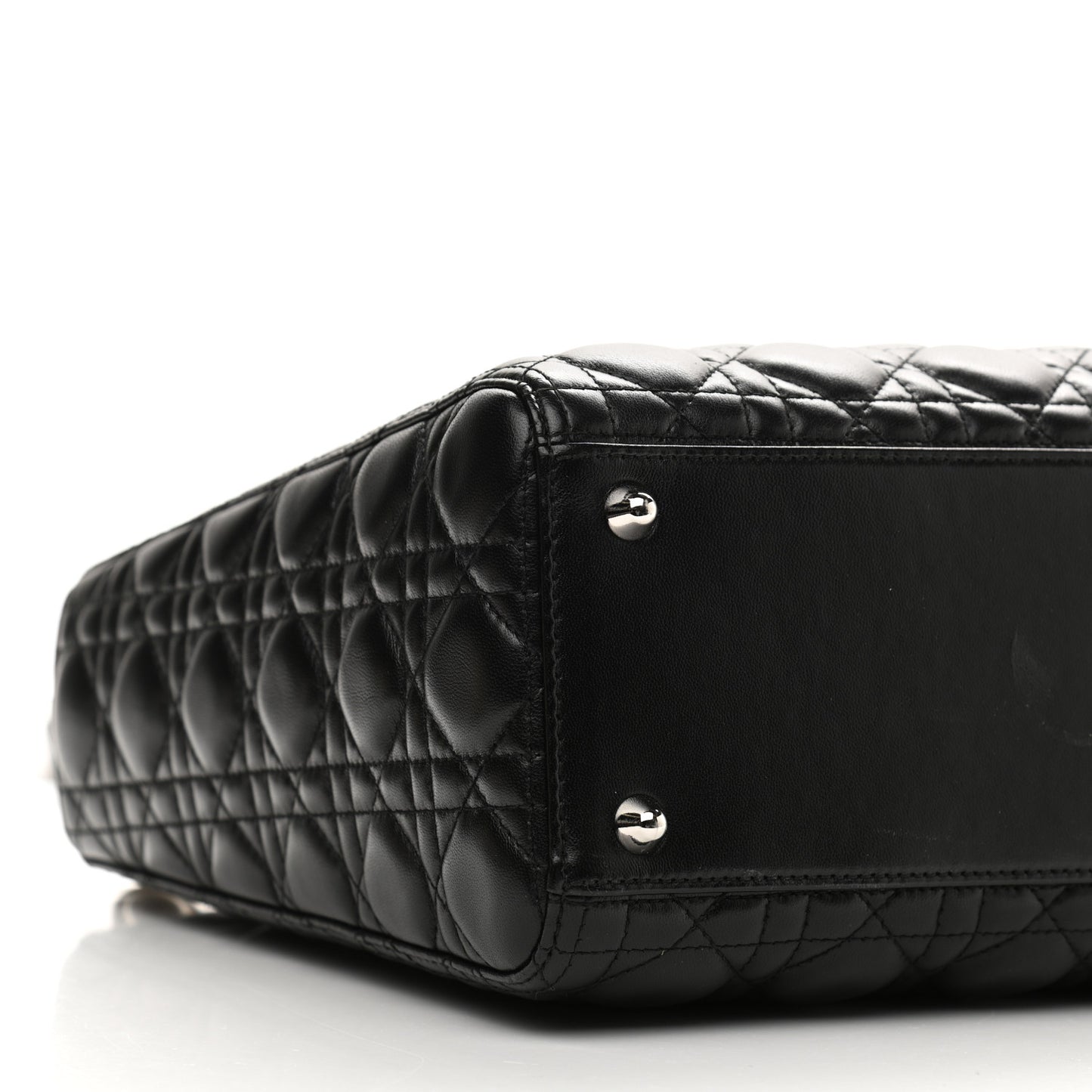 Lambskin Cannage Large Lady Dior Black