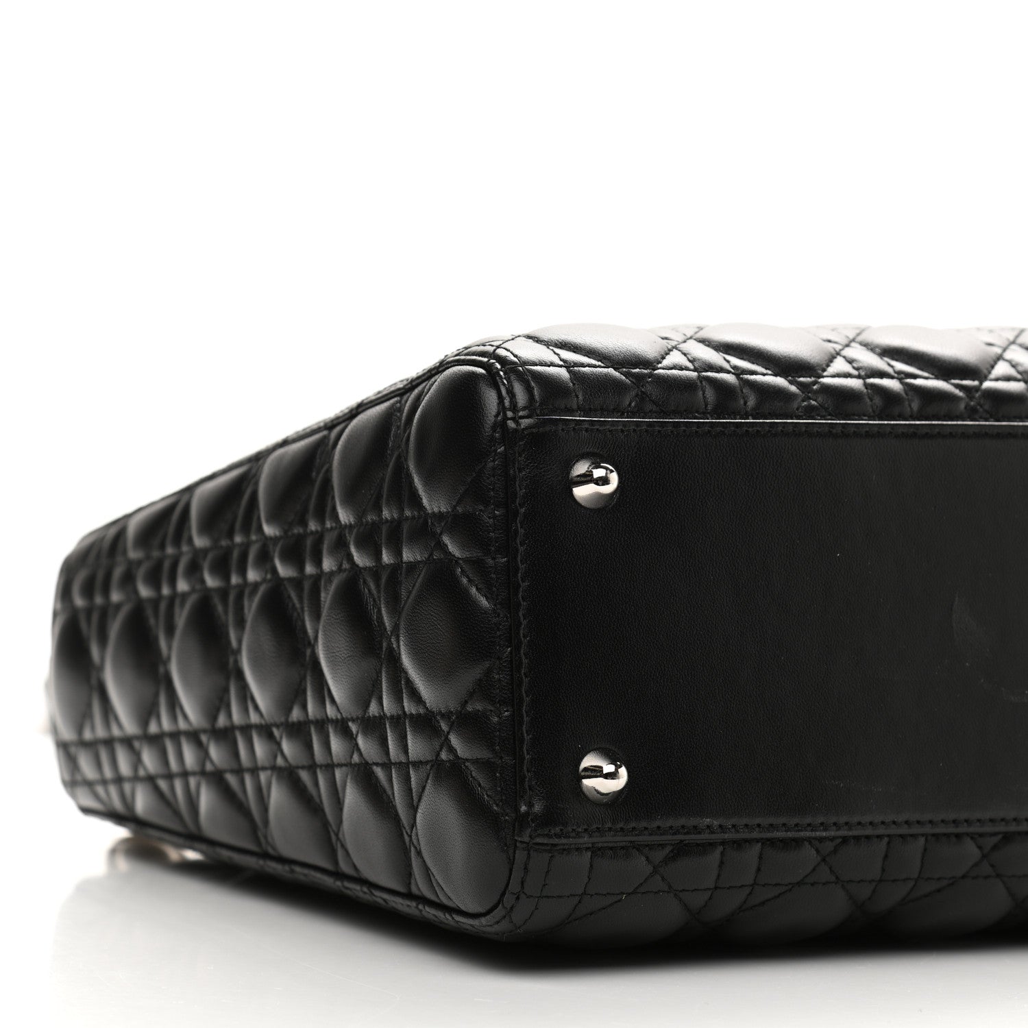 Christian Dior Lambskin Cannage Large Lady Dior Black 8 of 9