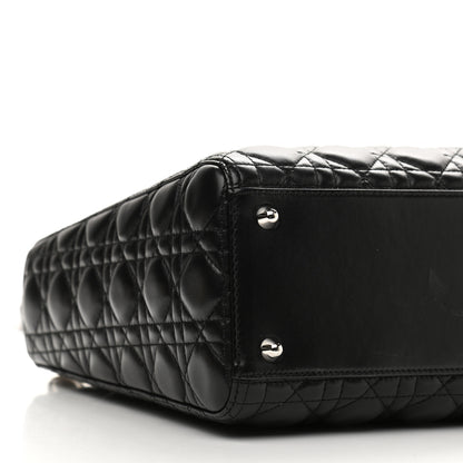 Christian Dior Lambskin Cannage Large Lady Dior Black 8 of 9