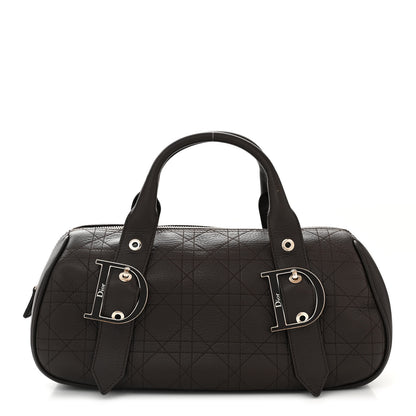 Christian Dior Deerskin Cannage Stitched Boston Dark Brown 1 of 11