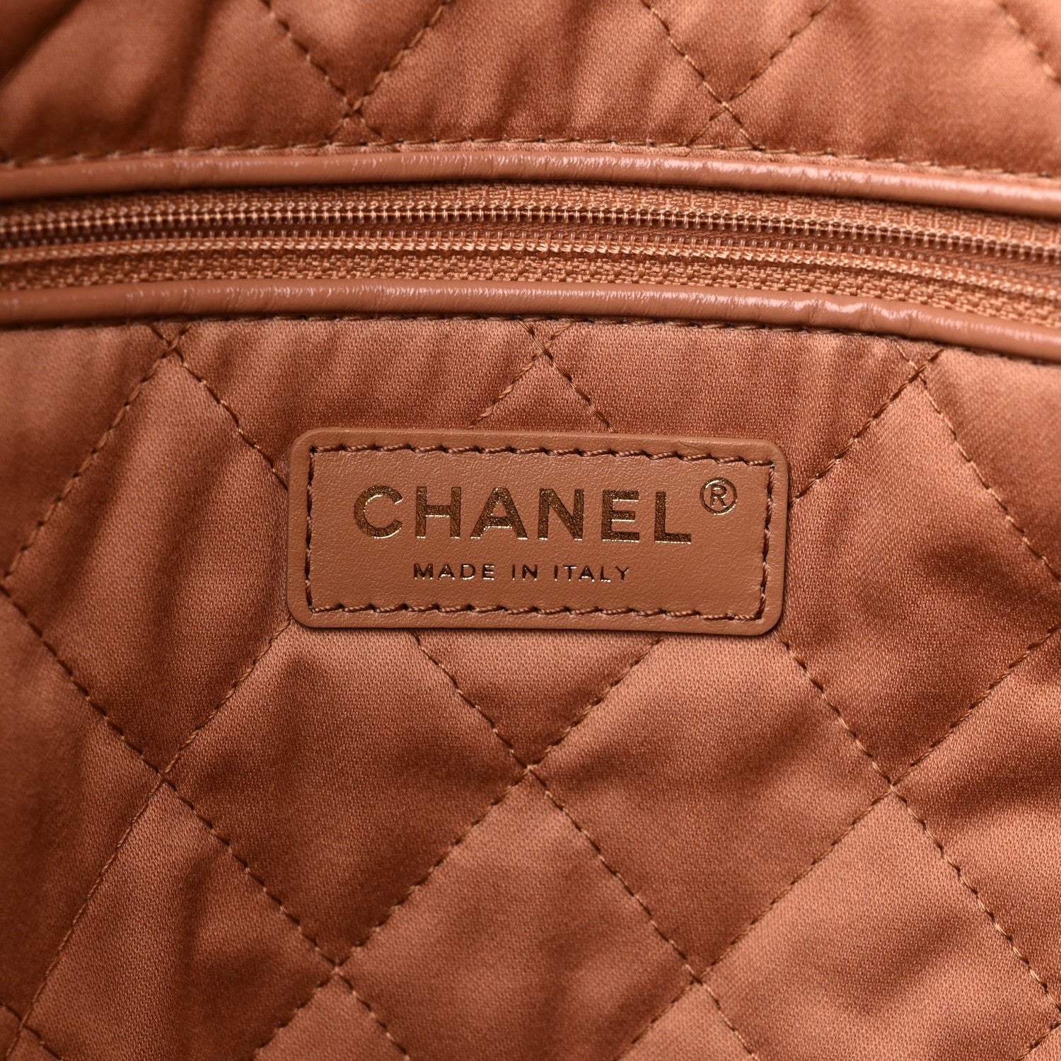 Chanel Shiny Calfskin Quilted Chanel 22 Camel 7 of 10
