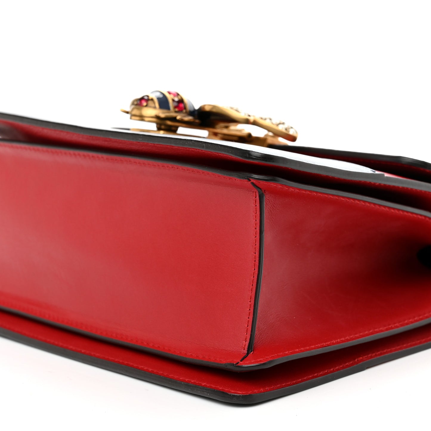 Calfskin Sylvie Web Small Queen Margaret Top Handle Bag Blue Agata Hibiscus Red Mystic White Sugar Pink