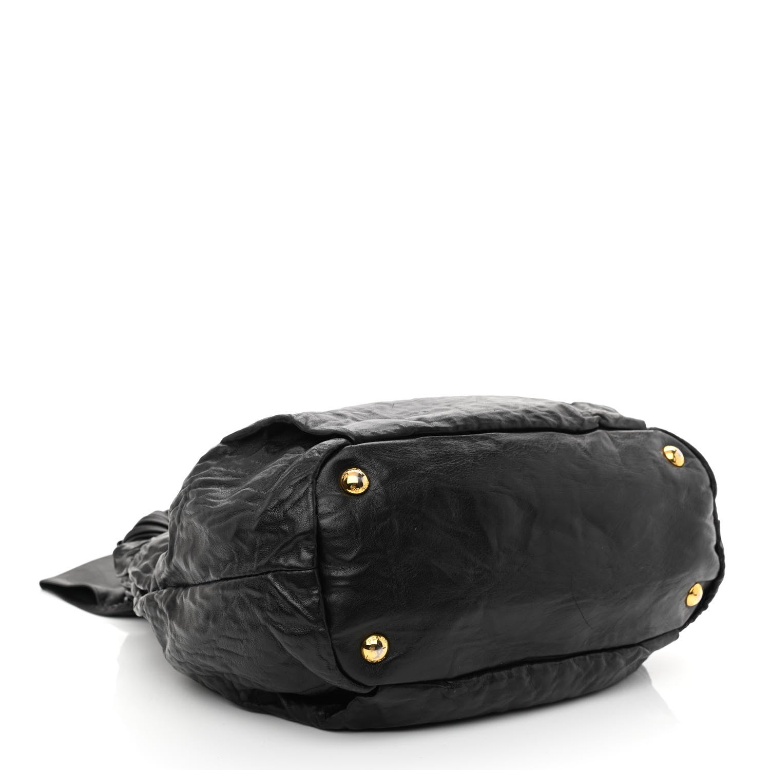 Prada Nappa Antique Bow Tote Black 3 of 9