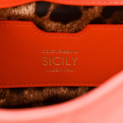 Dolce & Gabbana Calfskin Quilted Small Miss Sicily Satchel Red 6 of 9