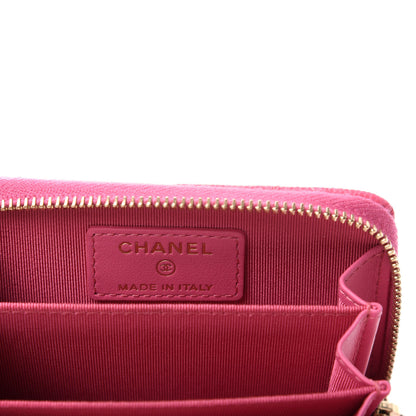 Chanel Caviar Quilted Zip Coin Purse Pink 6 of 8