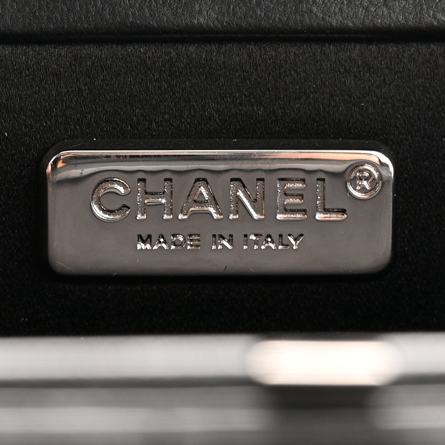 Chanel Lambskin Chevron Evening Clutch Black 6 of 8