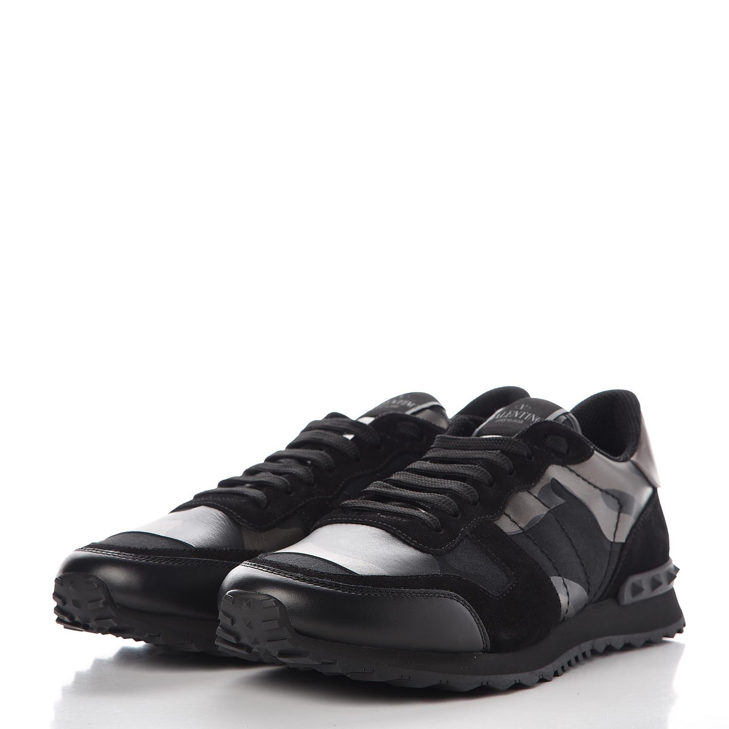 Nappa Suede Camouflage Mens Rockrunner Sneakers 42 Black Dark Rutenio
