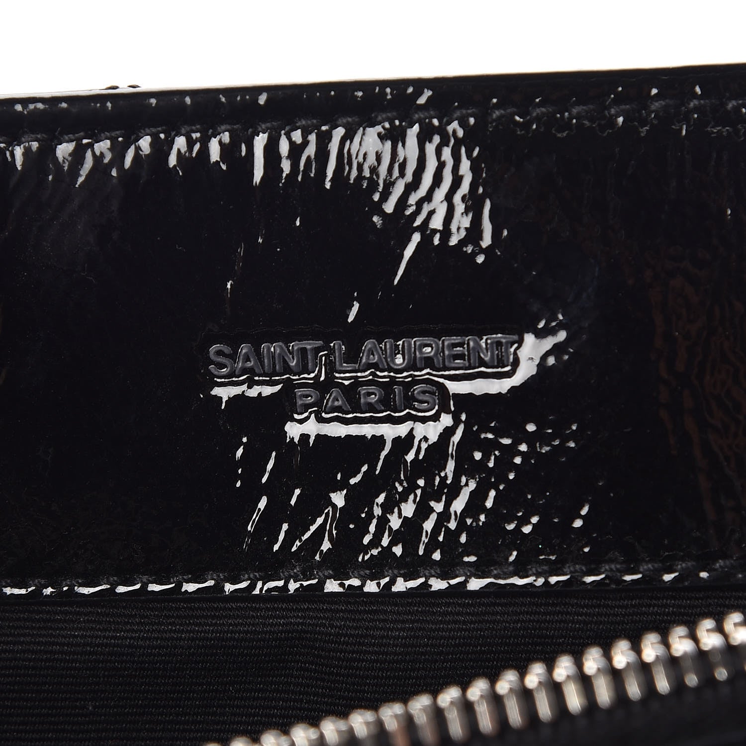 Saint Laurent Patent Y Quilted Monogram Medium Loulou Chain Satchel Black 7 of 9