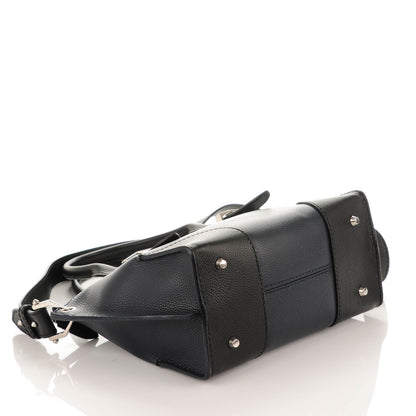 Alexander McQueen Grained Calfskin Small Bi-Color Legend Satchel Navy Black 4 of 8