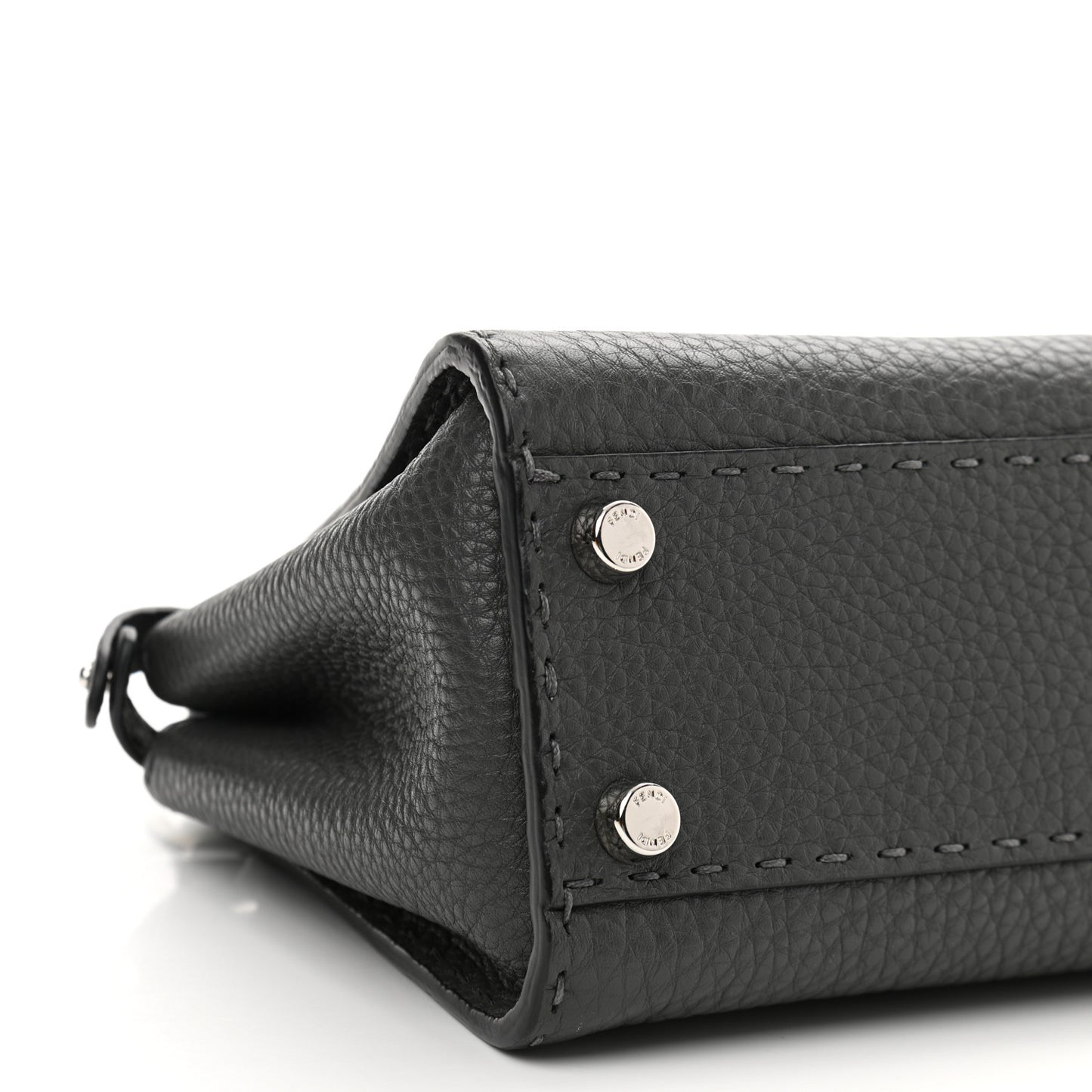 Cuoio Romano Selleria Bi-Color Mini Peekaboo Iconic Satchel Asfalto Latte