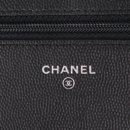 Chanel Caviar Quilted Boy Wallet On Chain WOC So Black 6 of 8