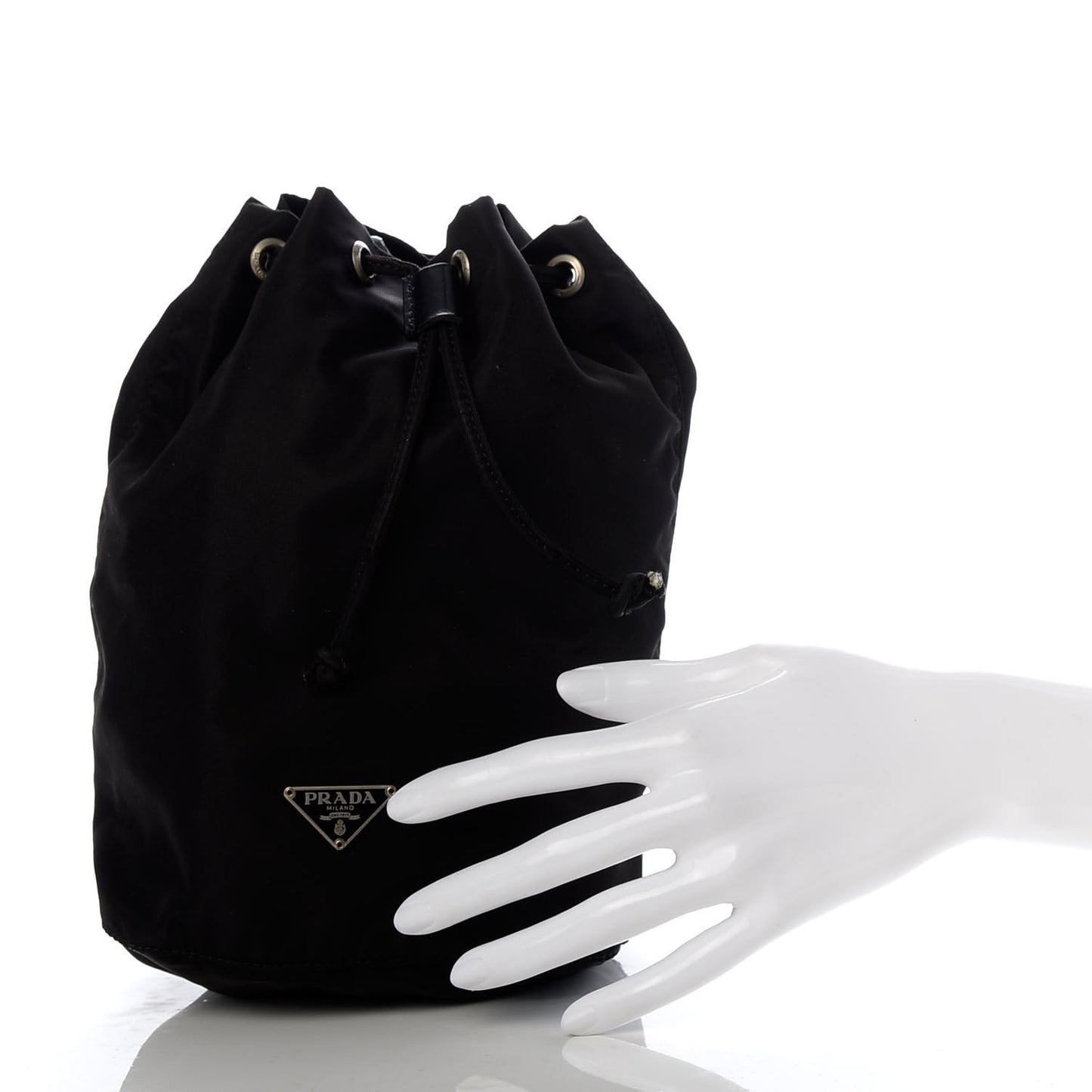 Nylon Vela Drawstring Pouch Black