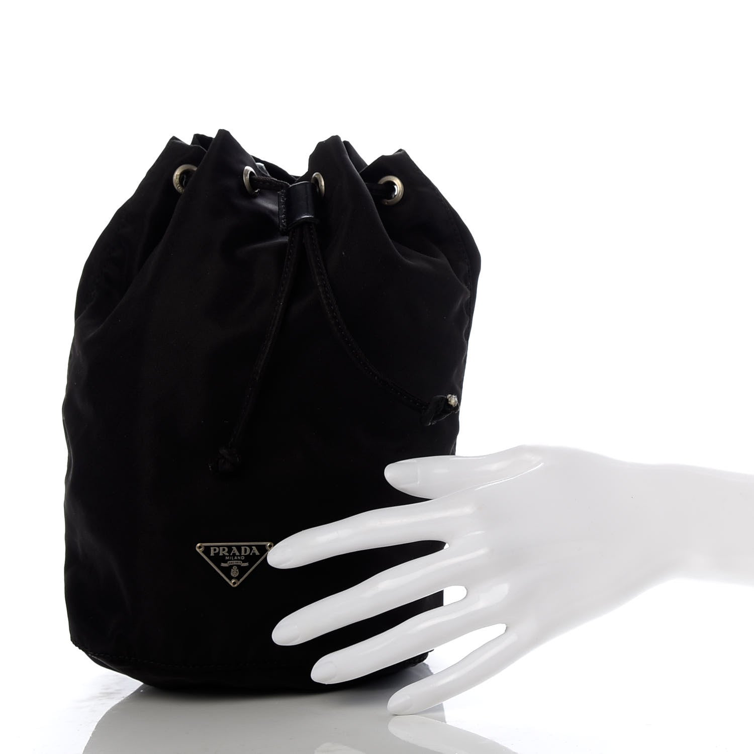 Prada Nylon Vela Drawstring Pouch Black 2 of 6