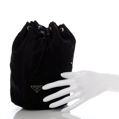 Prada Nylon Vela Drawstring Pouch Black 2 of 6