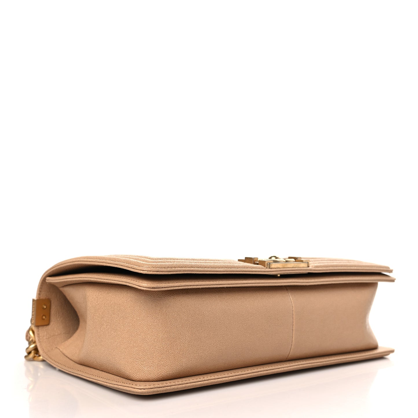Caviar Quilted New Medium Boy Flap Beige
