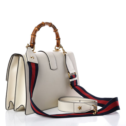 Gucci Calfskin Bamboo Web Large Dionysus Top Handle Bag White Blue Hibiscus Red 6 of 13
