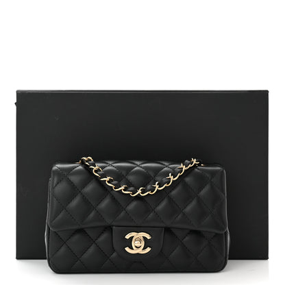 Chanel Lambskin Quilted Mini Rectangular Flap Black 11 of 11