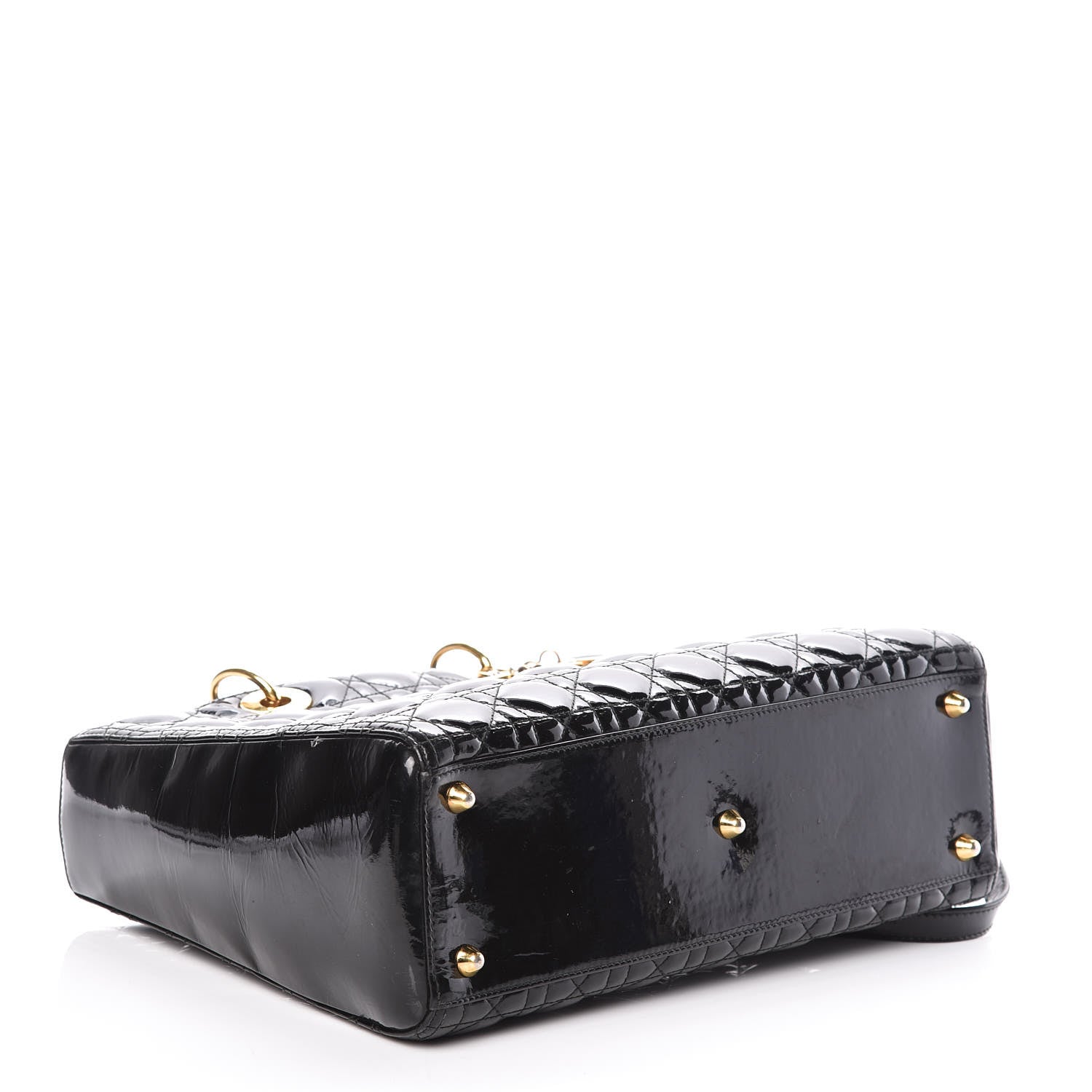 Christian Dior Patent Cannage Large Lady Dior Black 4 of 10