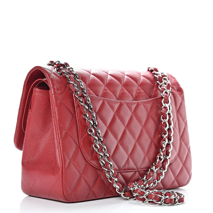 Chanel Caviar Quilted Jumbo Double Flap Red 3 of 14
