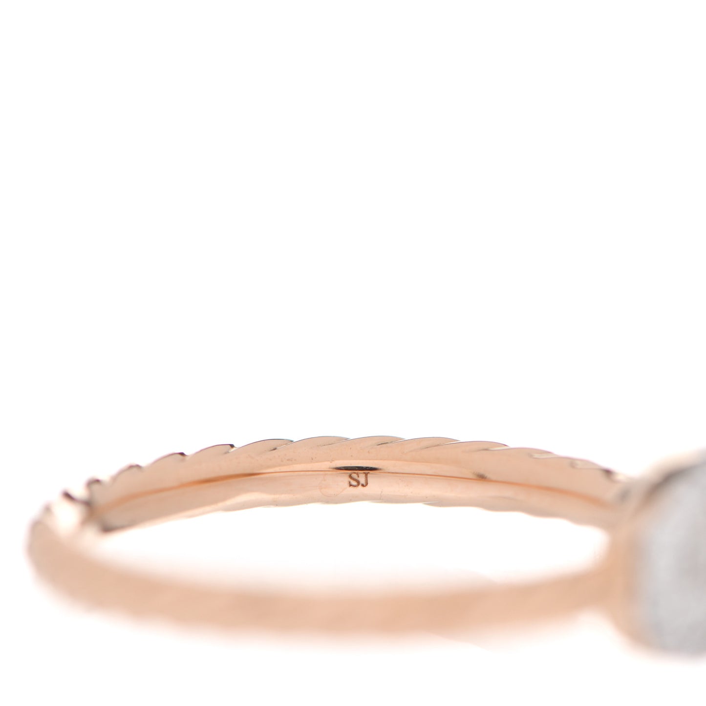 18K Rose Gold Diamond Petite Pave Cushion Ring 54 7