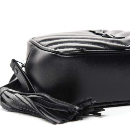 Saint Laurent Calfskin Matelasse Monogram Lou Belt Bag Black 7 of 10