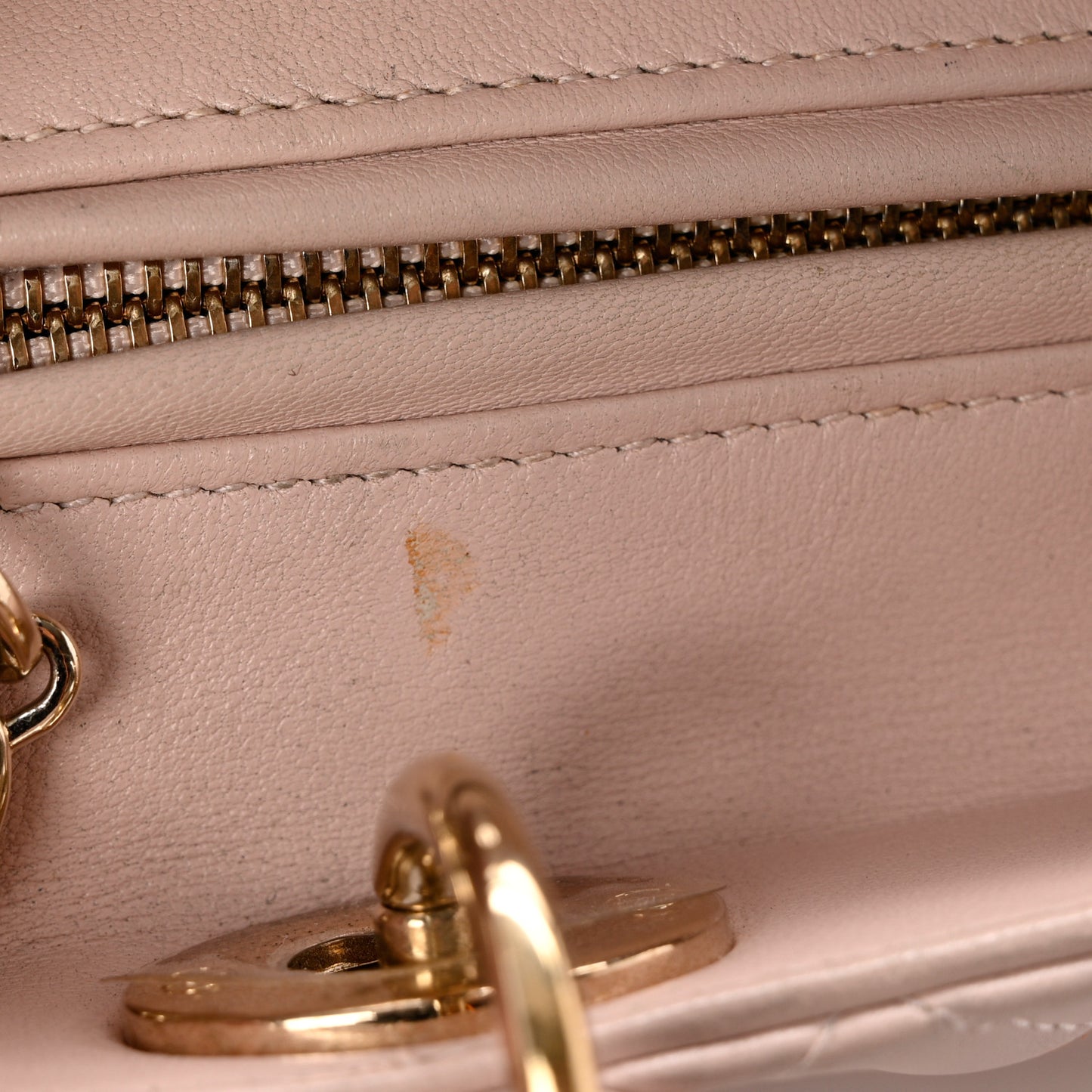 Lambskin Cannage Medium Lady Dior Light Pink