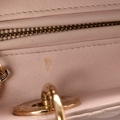 Christian Dior Lambskin Cannage Medium Lady Dior Light Pink 11 of 13