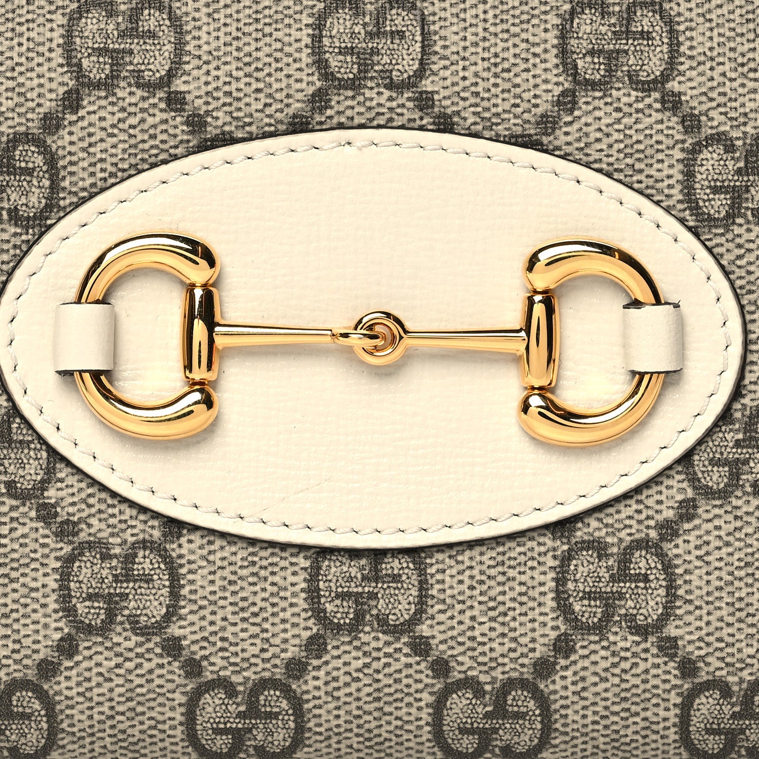 Gucci GG Supreme Monogram Azalea Calfskin Horsebit 1955 Zip Around Wallet Beige Ebony Mystic White 7 of 9